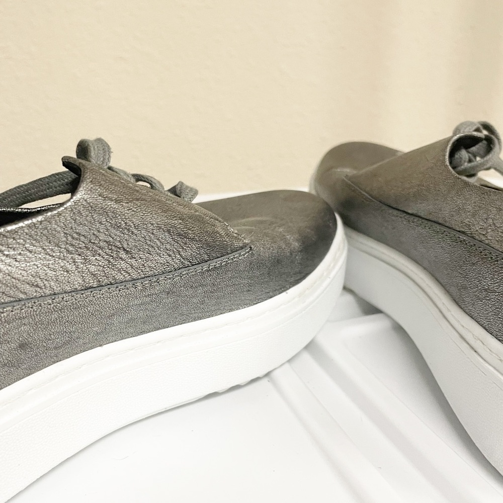 Eileen Fisher Silver Prop Metallic Leather Sneaker - Picture 6 of 6